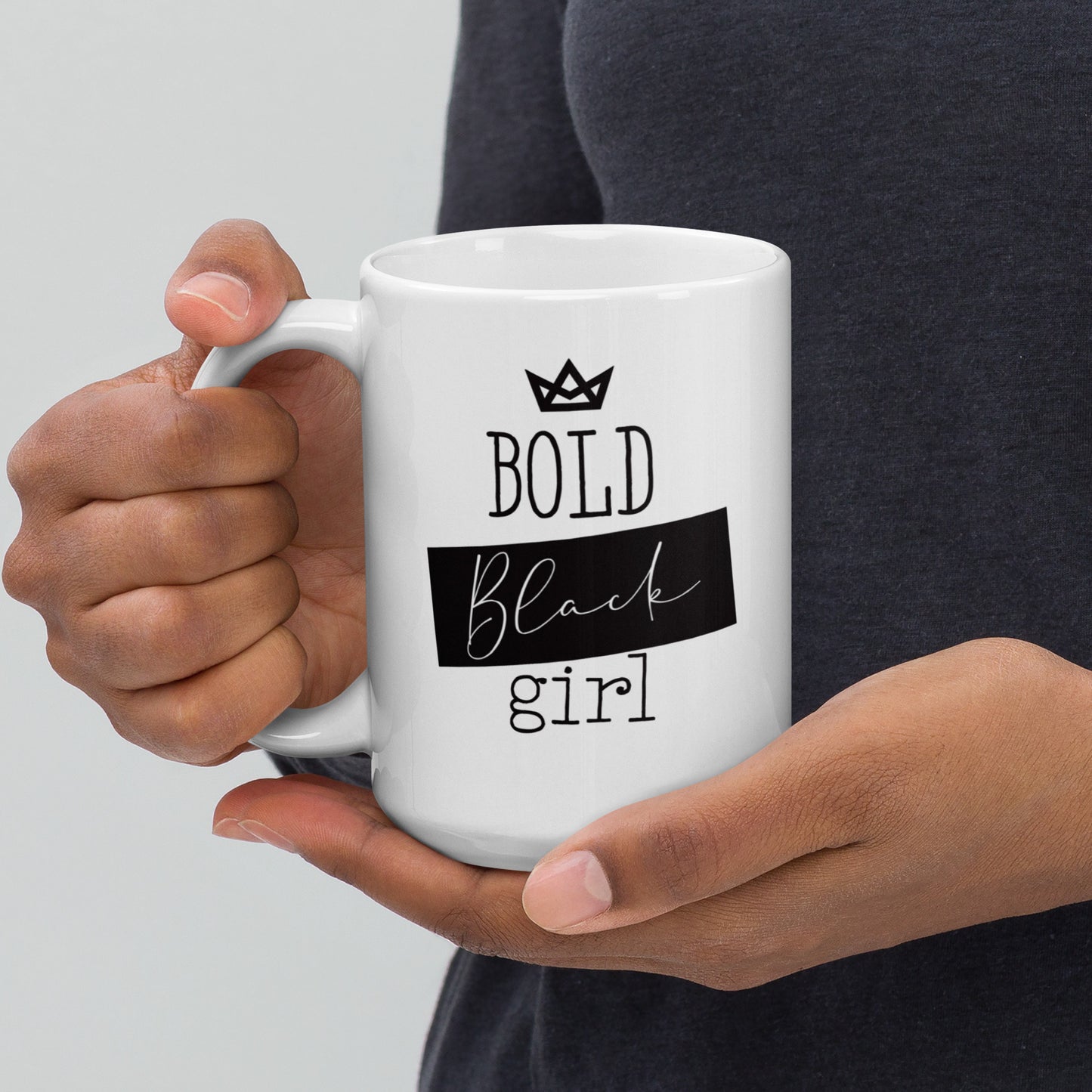 White glossy mug